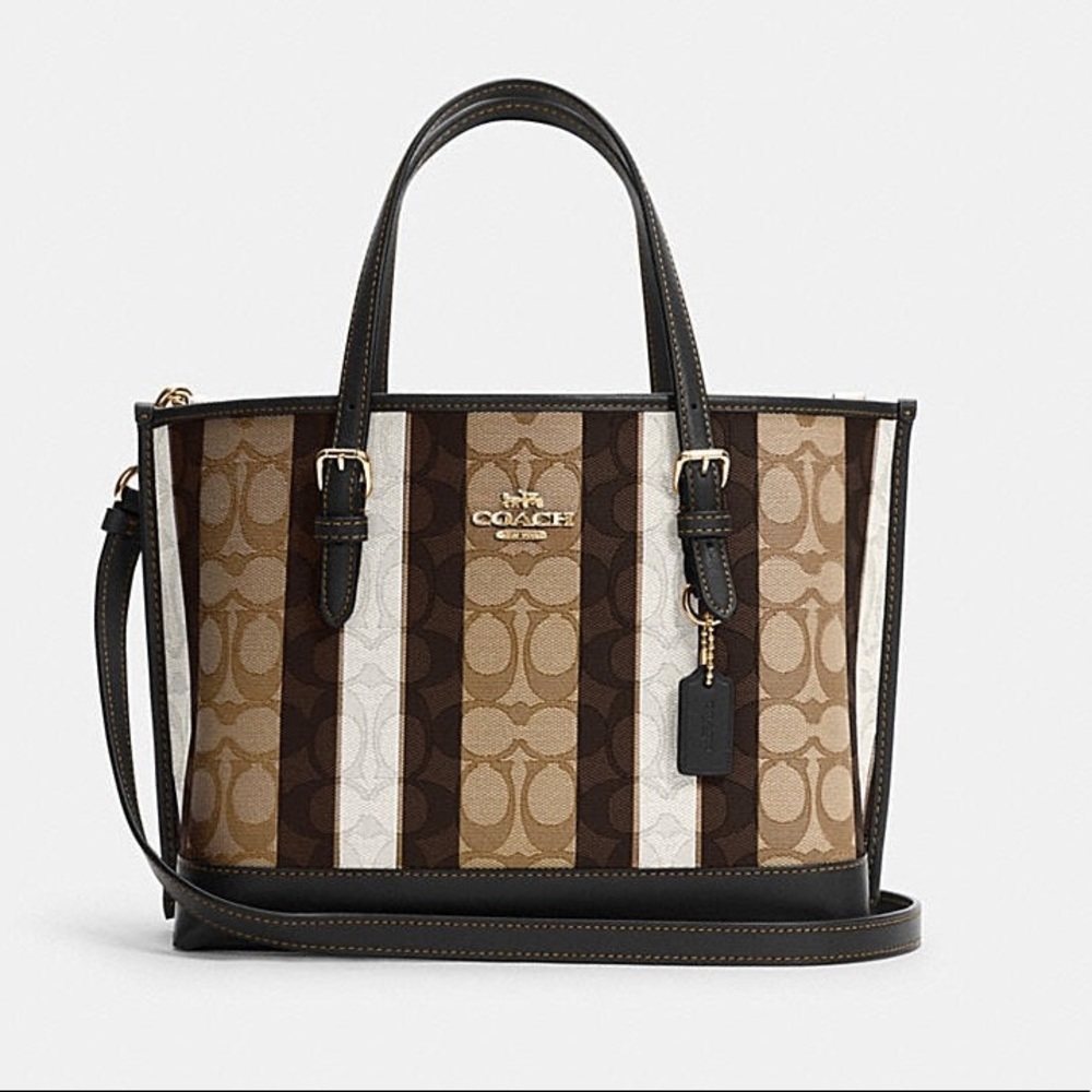 Coach - Mollie Tote 25 In Signature Jacquard With Stripes - Picture 14 of 14